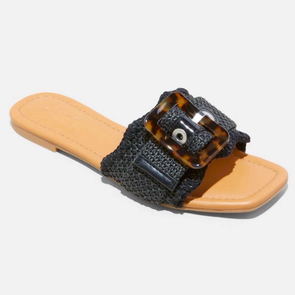 Target Exclusive - Chrissy Slide Sandals by Universal Thread in Black NWT - Picture 2 of 7